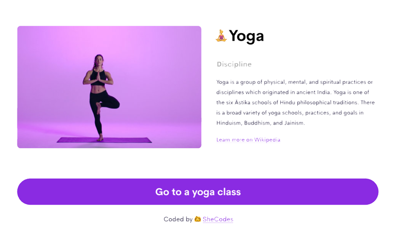 Yoga app photo